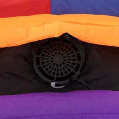 Outsunny 4ft Halloween Inflatable Clown on Bicycle, Blow Up Outdoor Halloween Decoration with 3 Built-in LED Lights for Garden, Party Indoor Outdoor - 9