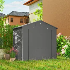 Outsunny 6 x 4 ft Outdoor Garden Storage Shed, Waterproof Bike Tent with Vent and Roll-Up Zipper Door - 7
