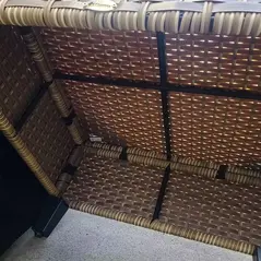 Outsunny 5-Piece Rattan Patio Furniture Set with Corner Sofa, Footstools, Coffee Table, for Poolside, Brown - 9