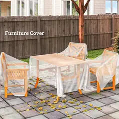 Outsunny 6 X 10m Heavy Duty (150um/6mil) Polypropylene Greenhouse Cover Replacement, UV Resistant Waterproof Plastic Polytunnel Cover, Clear - 6