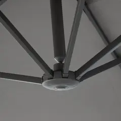 Outsunny 4.6M Sun Umbrella Canopy Double-sided Crank Sun Shade w/ Cross Base Grey - 8