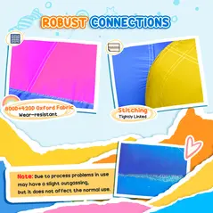 Outsunny 5 in 1 Bouncy Castle, with Blower, for Ages 3-8 Years - Multicoloured - 6