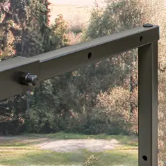 Outsunny 40-65/100-150cm Adjustable Metal Firewood Log Holder - 9