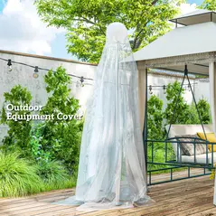 Outsunny 6 X 10m Heavy Duty (150um/6mil) Polypropylene Greenhouse Cover Replacement, UV Resistant Waterproof Plastic Polytunnel Cover, Clear - 7