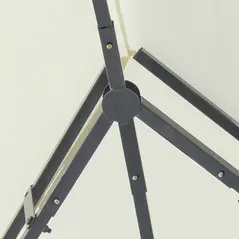 Outsunny 4m x 3(m)Garden Gazebo, Double Roof Outdoor Gazebo Canopy Shelter with Curtains, Solid Steel Frame for Lawn and Deck, Beige - 7