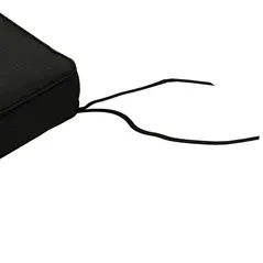 Outsunny 4-Piece Seat Cushions Pillow Replacement, Patio Chair Cushions Set with Ties for Indoor Outdoor, Black - 8