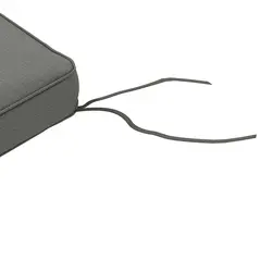 Outsunny 4-Piece Seat Cushions Pillow Replacement, Patio Chair Cushions Set with Ties for Indoor Outdoor, Charcoal Grey - 8