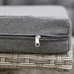 Outsunny 6 Pieces Outdoor PE Rattan Garden Furniture, Patio Wicker Sectional Conversation Corner Sofa w/ Soft Padded Cushion & Liftable Coffee Table, Grey - 9