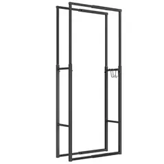 Outsunny 40-65/100-150cm Adjustable Metal Firewood Log Holder - 1