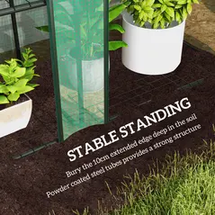 Outsunny 46 x 215cm Nine-Shelf Greenhouse - Green - 7