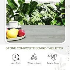 Outsunny 4-Seater Rattan Cube Garden Furniture Set with Cushions - Charcoal Grey - 6