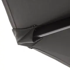 Outsunny 4.6M Sun Umbrella Canopy Double-sided Crank Sun Shade w/ Cross Base Grey - 9