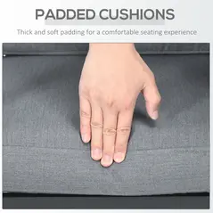 Outsunny 5-Piece Aluminium Garden Furniture Sets, 4 Seater Outdoor Conversational Dining Set with Gas Fire Pit Table Cushions for Yard, Poolside, Patio, Grey - 6