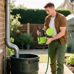 Outsunny 400W Submersible Water Pump for Dirty/Clean Water, 9000L/H Electric Sump Pump with Float Switch, Drain Water from Garden Pond, Hot Tub, Ditches, Portable and Lightweight - 8