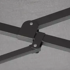 Outsunny 4.6M Sun Umbrella Canopy Double-sided Crank Sun Shade w/ Cross Base Grey - 7