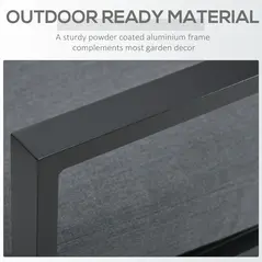 Outsunny 5-Piece Aluminium Garden Furniture Sets, 4 Seater Outdoor Conversational Dining Set with Gas Fire Pit Table Cushions for Yard, Poolside, Patio, Grey - 7