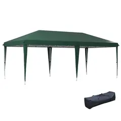 Outsunny 6 x 3 m Pop-Up Steel Frame Gazebo - Green - 1