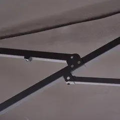 Outsunny 4.6m Garden Parasol Double-Sided Sun Umbrella Patio Market Shelter Canopy Shade with Weight Base, Grey - 9