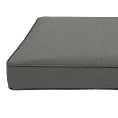 Outsunny 4-Piece Seat Cushions Pillow Replacement, Patio Chair Cushions Set with Ties for Indoor Outdoor, Charcoal Grey - 9