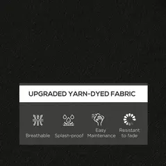 Outsunny 4-Piece Seat Cushions Pillow Replacement, Patio Chair Cushions Set with Ties for Indoor Outdoor, Black - 4