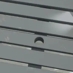 Outsunny 6 Seater Wooden Picnic Table Bench for Outdoor Garden or Patio with Parasol Cutout 150 cm Grey - 8