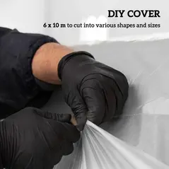 Outsunny 6 X 10m Heavy Duty (150um/6mil) Polypropylene Greenhouse Cover Replacement, UV Resistant Waterproof Plastic Polytunnel Cover, Clear - 5