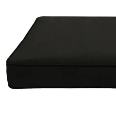 Outsunny 4-Piece Seat Cushions Pillow Replacement, Patio Chair Cushions Set with Ties for Indoor Outdoor, Black - 9