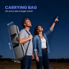 Outsunny Astronomy Telescope for Adults and Beginners with 80 mm Aperture, Carry Bag, White - 9