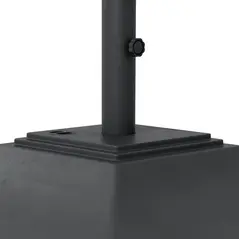 Outsunny 60kg Water/Sand Fillable Parasol Base, with Wheels - Black - 9