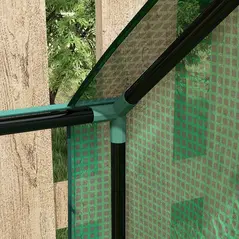 Outsunny 61 x 61cm Garden Planter Bed, with Cover - Green and Silver - 9