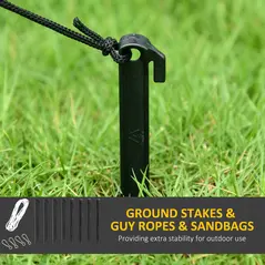 Outsunny 8.9ft Inflatable Three Headed Ghost Halloween Inflatable - 7