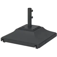 Outsunny 60kg Water/Sand Fillable Parasol Base, with Wheels - Black - 1