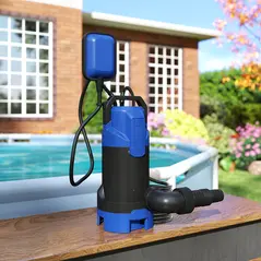Outsunny 750W Submersible Water Pump for Dirty/Clean Water, 20000L/H Electric Sump Pump with Float Switch, Drain Water from Garden Pond, Hot Tub, Ditches, Portable and Lightweight - 8