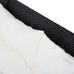 Outsunny 8-Seater Garden Rattan Furniture Rattan Corner Dining Sofa Set Wicker Conservatory Furniture Lawn Patio Coffee Table Foot Stool w/Cushion-Black - 9