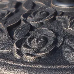 Outsunny 9kg Garden Parasol Base, Round Resin Cast Iron Effect Sun Umbrella Base, Outdoor Umbrella Stand for 38mm or 48mm Outdoor Umbrella Poles, Bronze Tone - 7