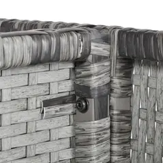 Outsunny 8-Seater Rattan Dining Set Garden Furniture Cushion Seat Woven Rattan Grey - 8