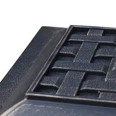 Outsunny 9kg Square Garden Parasol Base Holder Resin Outdoor Market Umbrella Stand with Adjustable Coupler, Bronze - 8