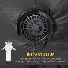 Outsunny 8.9ft Inflatable Three Headed Ghost Halloween Inflatable - 6