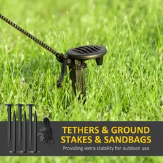 Outsunny 7ft Christmas Inflatable Decoration Santa Claus and Christmas Tree, Blow-Up Outdoor Garden Display for Lawn Garden Party - 7