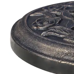 Outsunny 9kg Garden Parasol Base, Round Resin Cast Iron Effect Sun Umbrella Base, Outdoor Umbrella Stand for 38mm or 48mm Outdoor Umbrella Poles, Bronze Tone - 8
