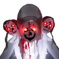 Outsunny 8.9ft Inflatable Three Headed Ghost Halloween Inflatable - 8