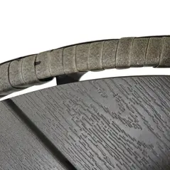 Outsunny 70 cm Wood-Effect Rattan Garden Table - Grey - 8