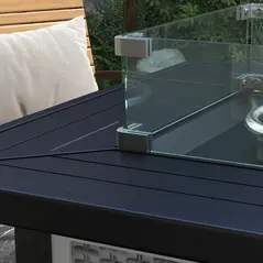 Outsunny 81 x 81cm 50,000 BTU Gas Fire Pit Table - Grey - 9