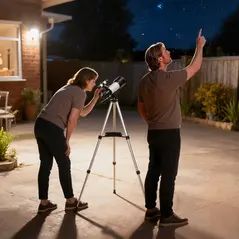 Outsunny Astronomy Telescope for Adults and Beginners with 70 mm Aperture, Carry Bag, White - 2