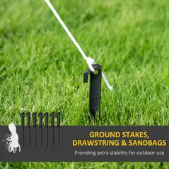 Outsunny 6ft Inflatable Christmas Snowman, with Accessories - 7