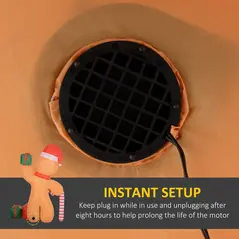 Outsunny 8ft Inflatable Gingerbread Christmas Decoration - 6