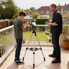 Outsunny Astronomy Telescope for Adults and Beginners with 70 mm Aperture, Carry Bag, White - 9