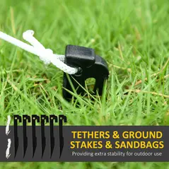 Outsunny 8ft Inflatable Gingerbread Christmas Decoration - 7