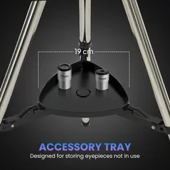 Outsunny Astronomy Telescope for Adults and Beginners with 80 mm Aperture, Carry Bag, White - 8