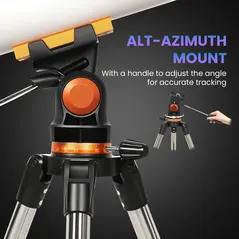 Outsunny Astronomy Telescope for Adults and Beginners with 80 mm Aperture, Carry Bag, White - 6